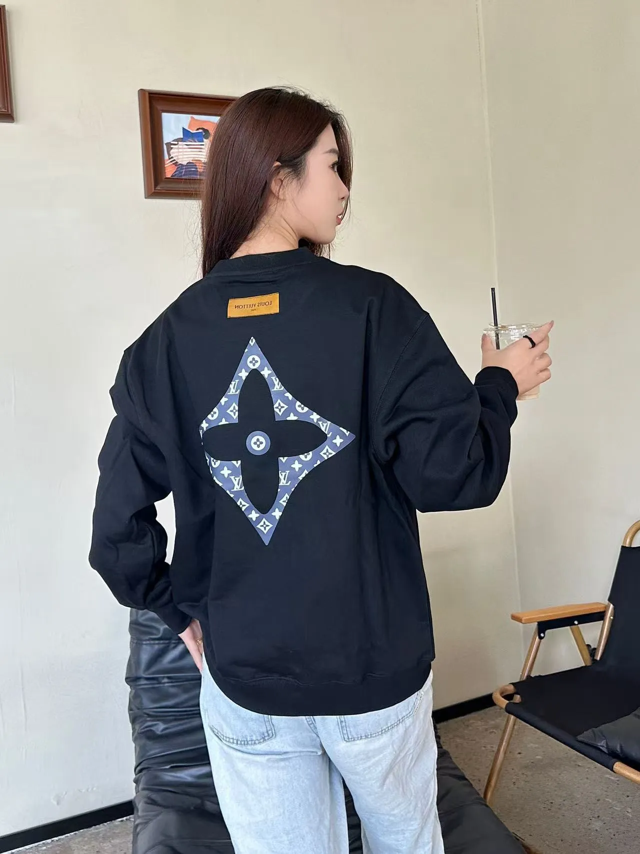 Louis Vuitton/Louis Vuitton small label presbyopic round neck sweatshirt